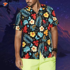 tropical flowers and frogs hawaiian shirt 3 1