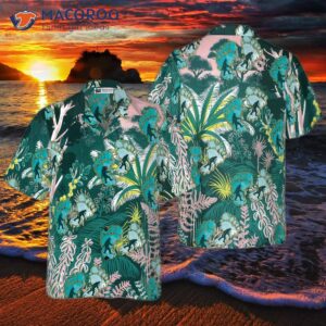 Tropical Forest Bigfoot Hawaiian Shirt, Floral And Leaves Shirt For