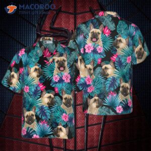 tropical french bulldog hawaiian shirt 0