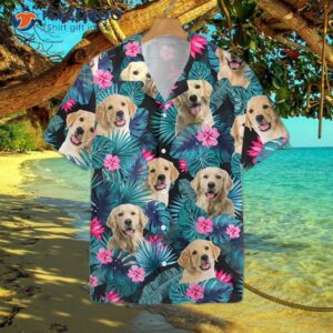 tropical golden dog hawaiian shirt 2