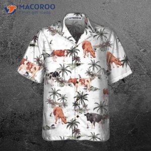 tropical island and cow pattern hawaiian shirt shirt for print 2