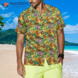 tropical jungle tiger hawaiian shirt 3
