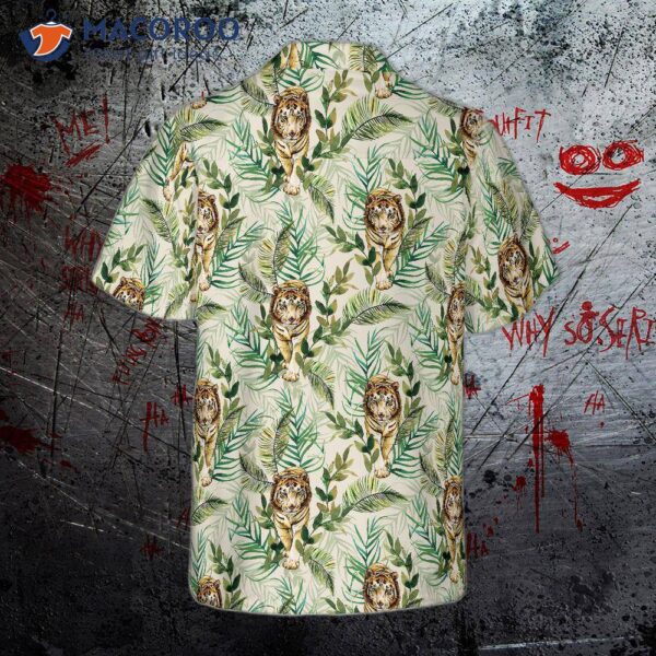 Tropical Jungle Tiger Shirt For Hawaiian