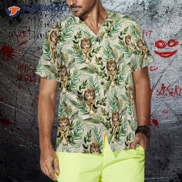 Tropical Jungle Tiger Shirt For Hawaiian