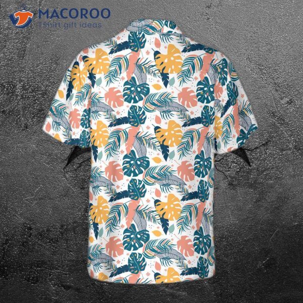 “tropical Leaf Elegant Exotic Hawaiian Shirt”