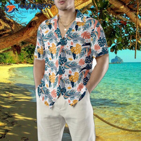 “tropical Leaf Elegant Exotic Hawaiian Shirt”