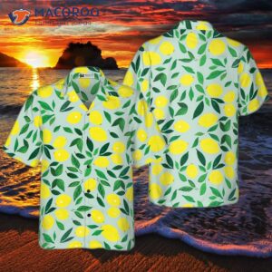 Tropical Lemon And Leaf Hawaiian Shirt