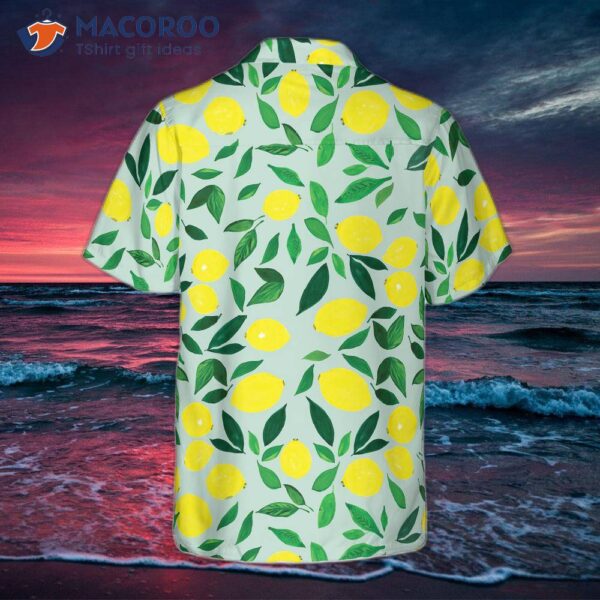 Tropical Lemon And Leaf Hawaiian Shirt