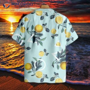 tropical lemon patterned hawaiian shirt 1