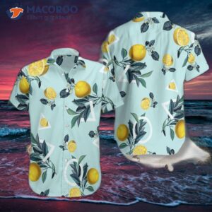 tropical lemon patterned hawaiian shirt 3