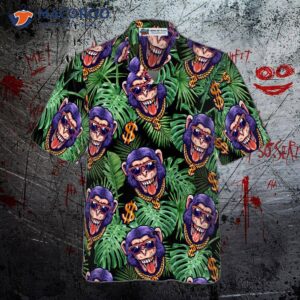 tropical millionaire monkey hawaiian shirt 2