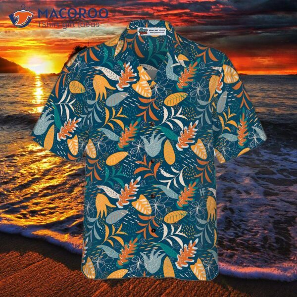 “tropical Modern Floral Hawaiian Shirt”