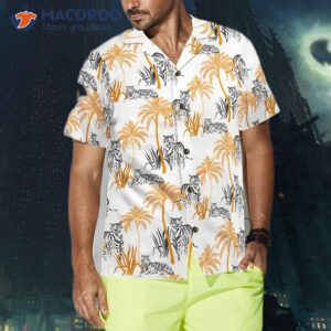 tropical palm tree tigers shirt for hawaiian 3