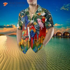 tropical parrot patterned hawaiian shirt 4