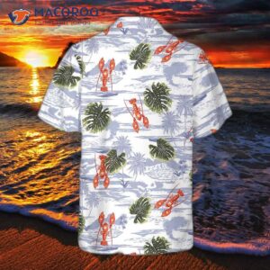 Tropical Pattern And Lobster Hawaiian Shirt, Red Shirt For , Gift Lovers