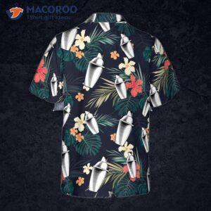 tropical patterned bartender shirts for s hawaiian 1