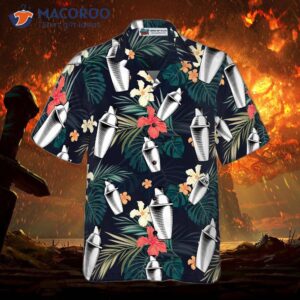 tropical patterned bartender shirts for s hawaiian 2