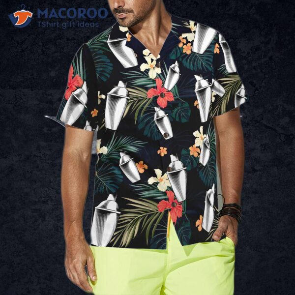 Tropical-patterned Bartender Shirts For ‘s Hawaiian