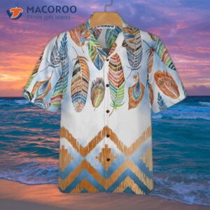 tropical peacock feathers native american hawaiian shirt vintage shirt for and 2