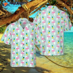 tropical pineapple flamingo shirt for s hawaiian 0