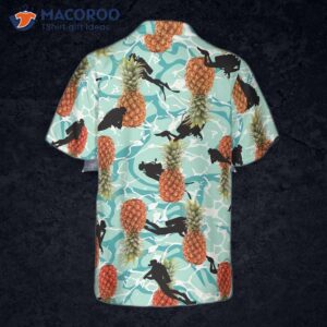 tropical pineapple ocean scuba diving hawaiian shirt 1