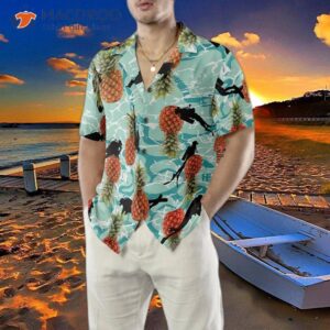 tropical pineapple ocean scuba diving hawaiian shirt 4