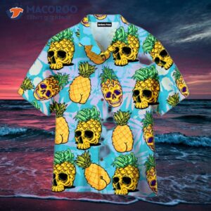 Tropical Pineapple Skull Hawaiian Shirts