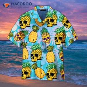 Tropical Pineapple Skull Hawaiian Shirts