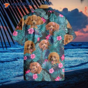 tropical poodle hawaiian shirt 1