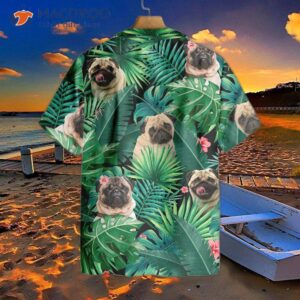 tropical pug hawaiian shirt 1