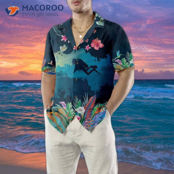 Tropical Scuba Diving Hawaiian Shirt, Shirt For , Cool Gift Lover