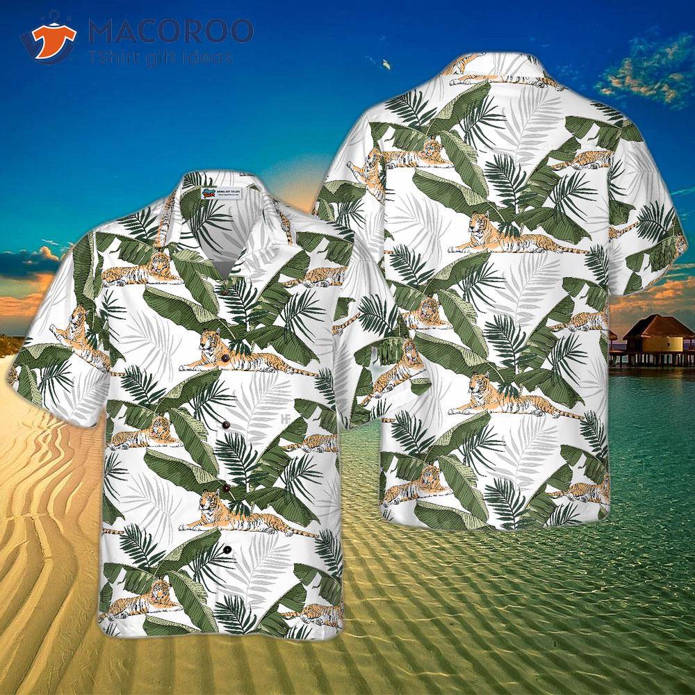 Tropical Tiger Hawaiian Shirt Tropical Tiger Hawaiian Shirt