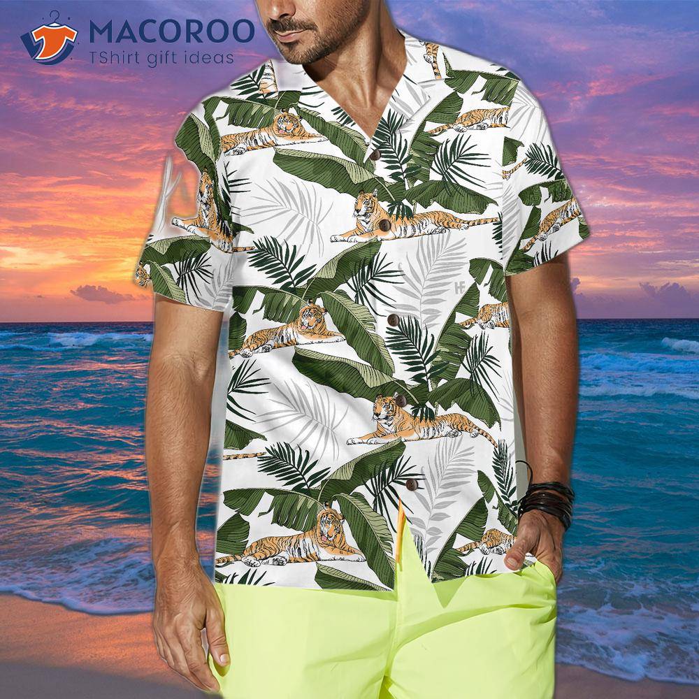 Tropical Tiger Hawaiian Shirt Tropical Tiger Hawaiian Shirt