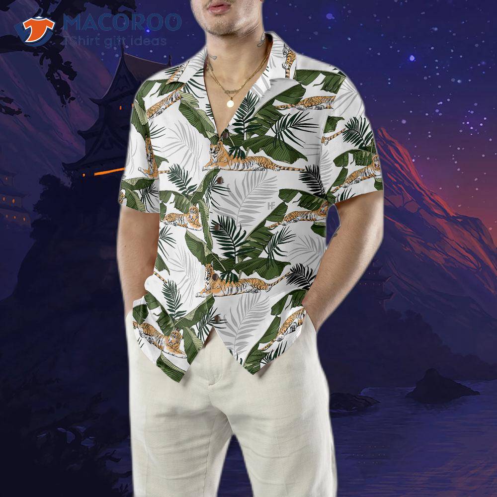 Tropical Tiger Hawaiian Shirt Tropical Tiger Hawaiian Shirt