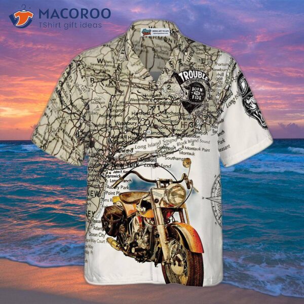 Troublemakers Born To Ride Hawaiian Shirt