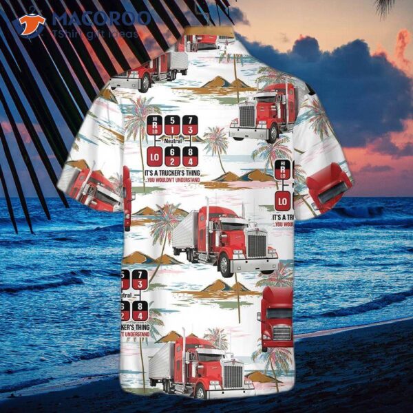 Trucker Hawaiian Shirt, Tropical Shirt For