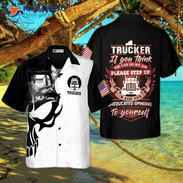 Trucker Proud Skull One Hawaiian Shirt