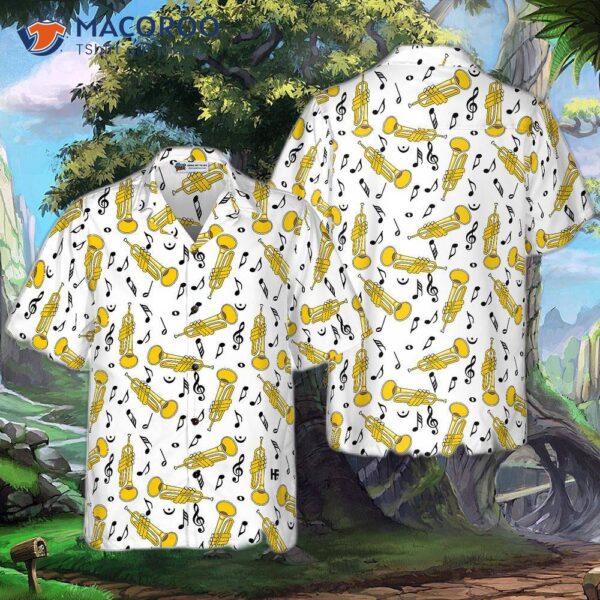 Trumpet Seamless Pattern Shirt For ‘s Hawaiian