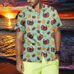 Turkey And Pumpkin Hawaiian Shirt, Unique Gift For Thanksgiving Day