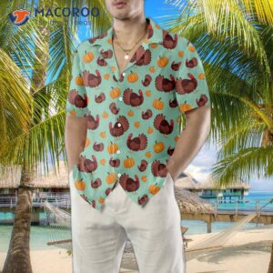 Turkey And Pumpkin Hawaiian Shirt, Unique Gift For Thanksgiving Day