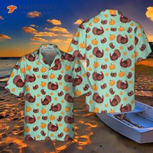 turkey and pumpkin hawaiian shirt unique gift for thanksgiving day 3