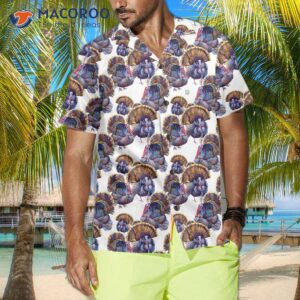 turkey chicken pattern hawaiian shirt funny gobble gift for thanksgiving day 3