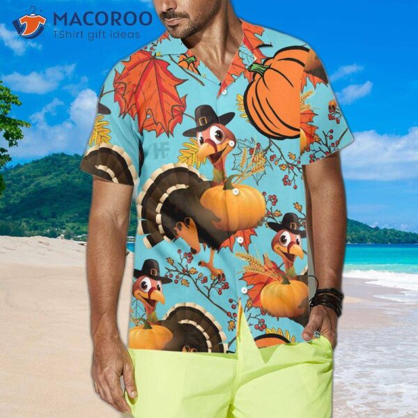 Turkey Thanksgiving Hawaiian Shirt, Funny Pumpkin Unique Gift