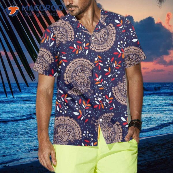 Turkey Thanksgiving Seamless Pattern Hawaiian Shirt, Best Gift For Day