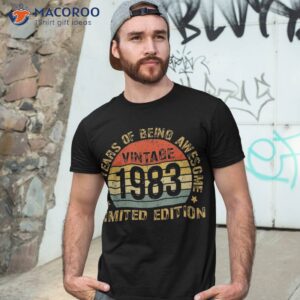 Awesome Since June 1983 Vintage 40th Birthday Gift For Shirt