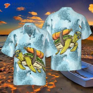 Turtle Scuba Diving Shirt For ‘s Hawaiian