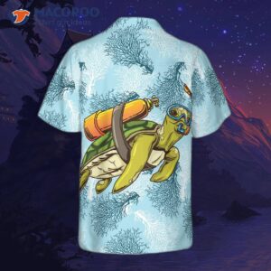 Turtle Scuba Diving Shirt For ‘s Hawaiian