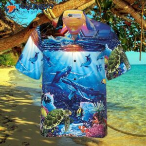 turtle under the sea hawaiian shirt 1