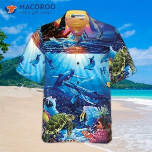 turtle under the sea hawaiian shirt 2