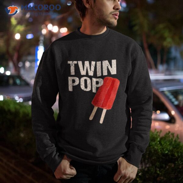 Twin Pop Shirt Gift For Grandpa Twins Dad Tshirt Fathers Day